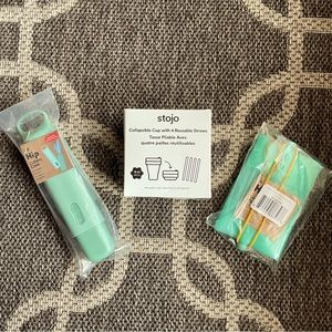 Fabfitfun Bundle - Hip & Stojo reusable cup, bag and reusable cutlery  - NWT